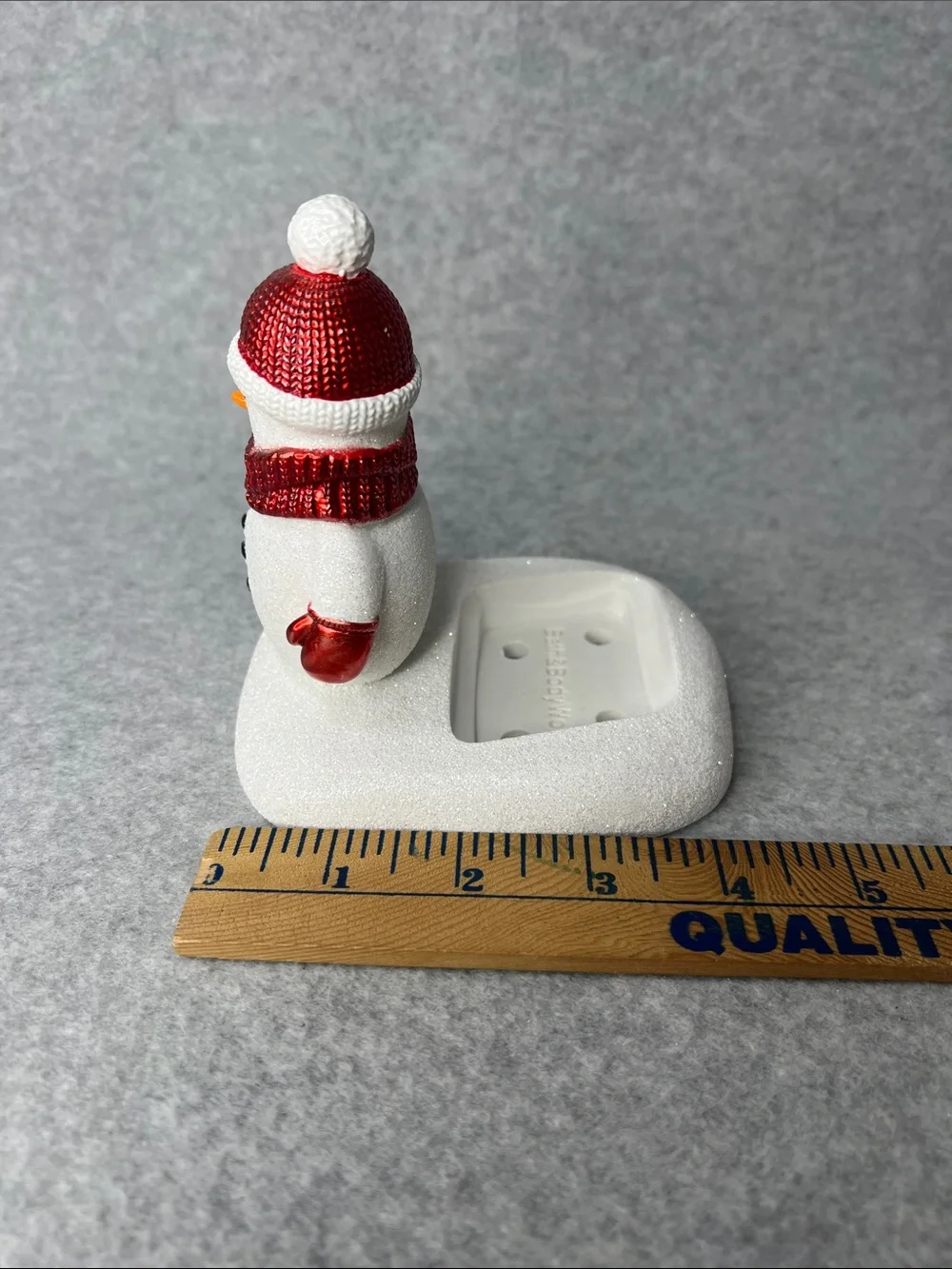 Bath & Body Works Resin Shining Snowman Foaming Soap Holder Christmas Holiday